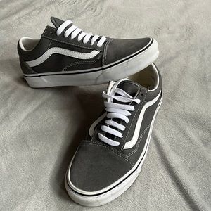 Men’s Vans Gray and White Shoes Size US 7.5